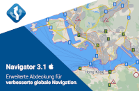 Navigator 3.1 für iOS bietet erweiterte Abdeckung für eine bessere weltweite Navigation