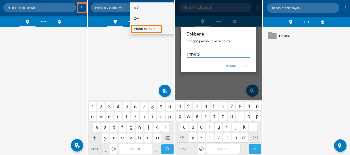 mapfactor Navigator 7 pro Android – Jak vytvořit skupinu oblíbených v Navigatoru mapfactor Navigator 7 pro Android – Jak vytvořit skupinu oblíbených v Navigatoru