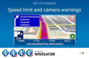 Speed limit and camera warnings