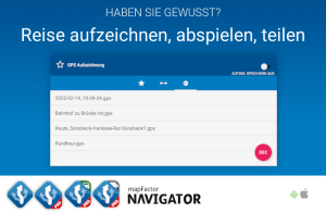 Reise aufzeichnen, abspielen, teilen