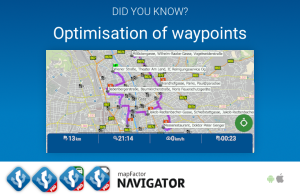 Optimisation of waypoints