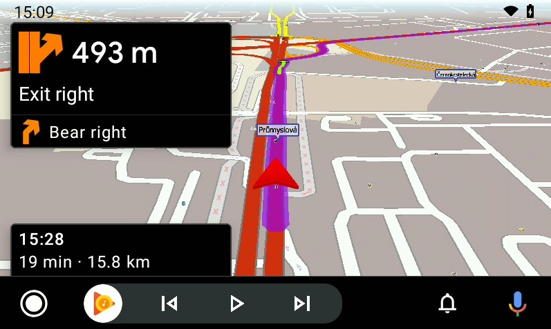 Screenshot MapFactor Navigator for Android Auto