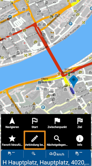 mapFactor Navigator - Linkparameter bearbeiten