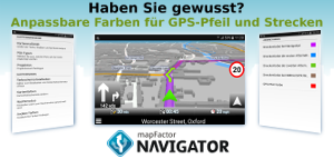 10. Anpassbare Farben für Navigationspfeil und Strecken