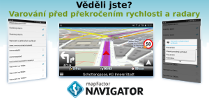 11. Varování před překročením rychlosti a radary
