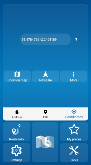 Navigator 7 for Android - Search GPS Coordinates