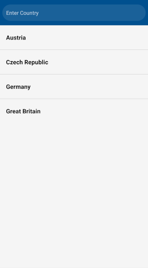 navigator 7 for Android - Offline Multistep Search - Country/Region
