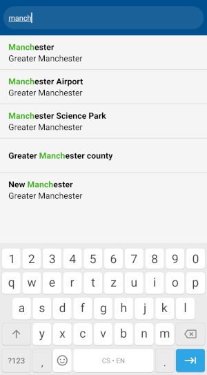 navigator 7 for Android - Offline Multistep Search - City