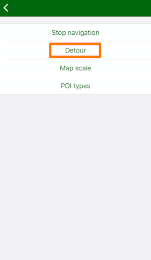 Navigator iOS - Quick actions - Detour