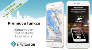 MapFactor Navigator 1.4 pro iOS představuje Prémiové funkce