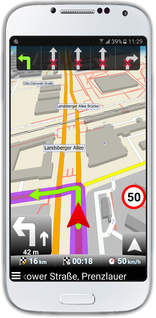 Fahrspurassistent von Navigator 2.2