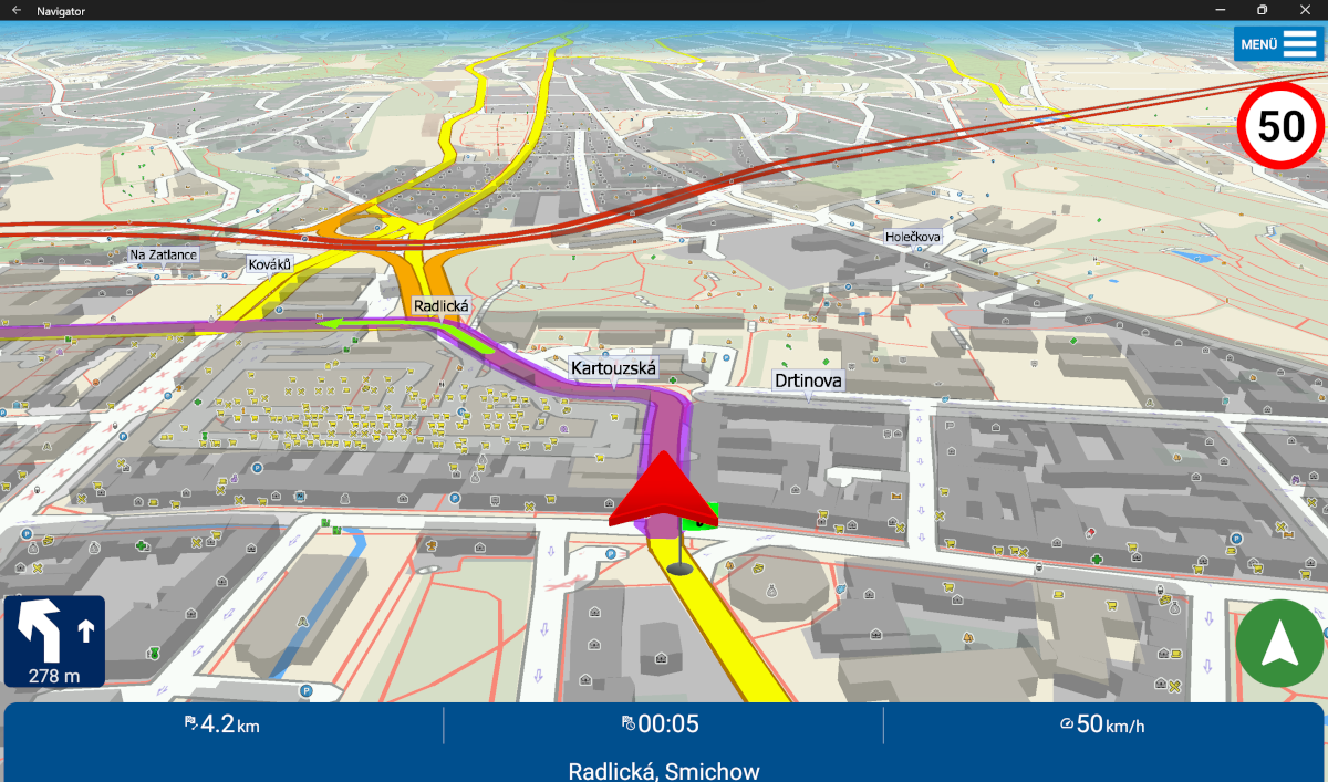 Screenshot Navigator für Android auf Windows 11 - 3D Navigation