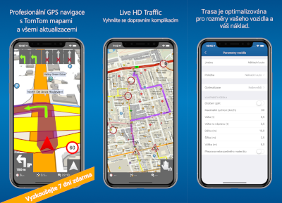 MapFactor Navigator Pro (iOS) - screenshoty 1-3