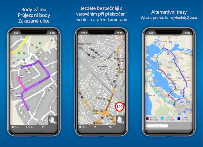 MapFactor Navigator Pro (iOS) - screenshoty 4-6