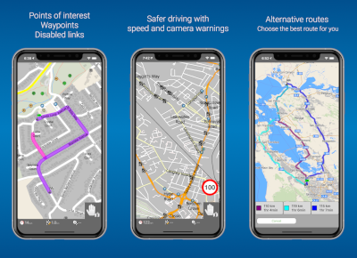 MapFactor Navigator Pro (iOS) - screenshots 4-6