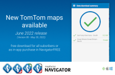 Neue TomTom-Karten verfügbar (Version 80)