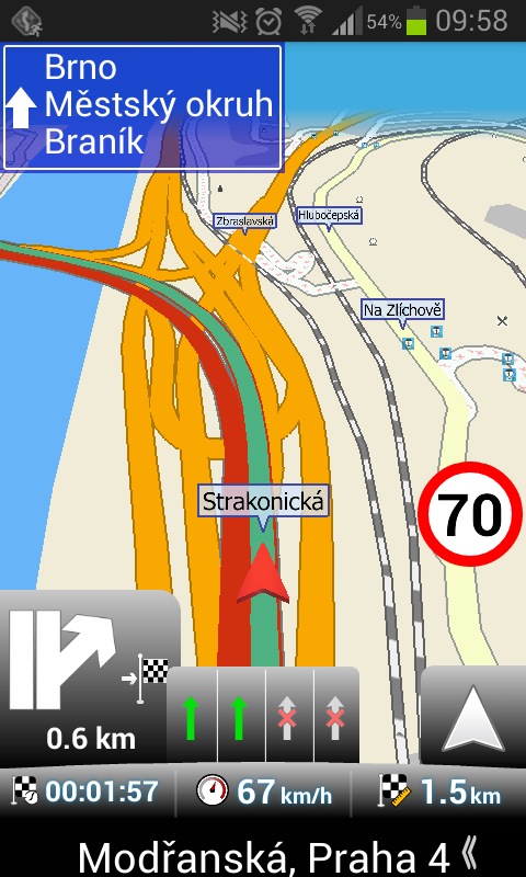 MapFactor Navigation Screenshot Mapy