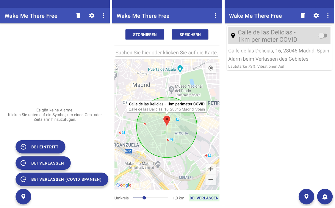 Wake Me There - GPS Alarm hilft bei COVID Abstand zu halten