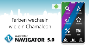 MapFactor Navigator 5.0 wechselt Farben wie ein Chamäleon