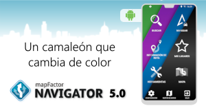 MapFactor Navigator 5.0 - un camaleón que cambia de color