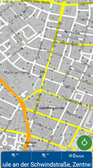 navigator 7 für Android - Offline einzeilige Suche - Als Ziel setzen