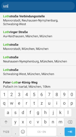 navigator 7 für Android - Offline mehrstufige Suche - Straße