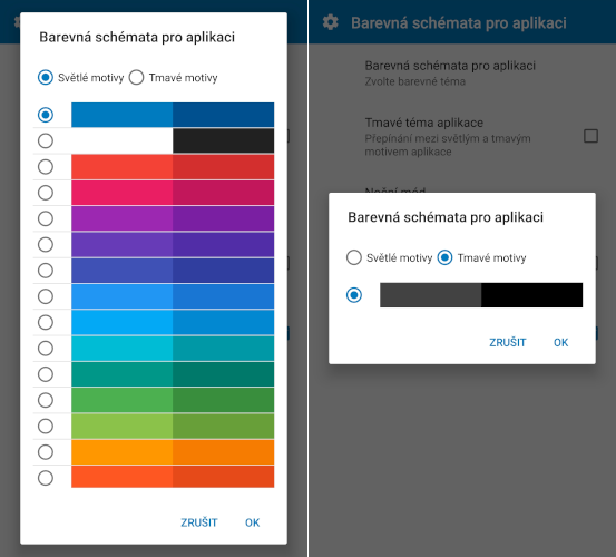 mapFactor Navigator 7.2 - Barevná schémata pro aplikaci mapFactor Navigator 7.2 - Barevná schémata pro aplikaci