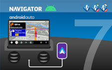 Navigator 7 with Android Auto promo w225