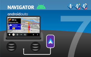 About - Navigator 7 comes with Android Auto connectivity - for