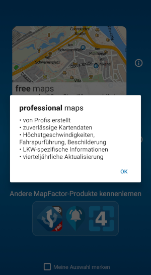 Screeshot Mapfactor Navigator 7.2 - TomTom Karten