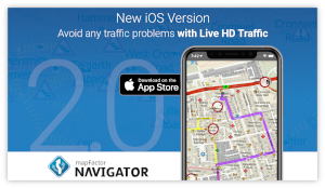 Avoid traffic problems with MapFactor Navigator 2.0 for iOS