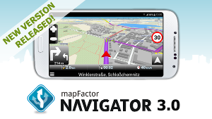 MapFactor Navigator 3.0 for Android now offers live traffic information
