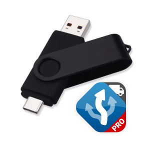 MapStick Truck Maps Europe Dual USB Flash Drive for MapFactor Truck Pro Android app