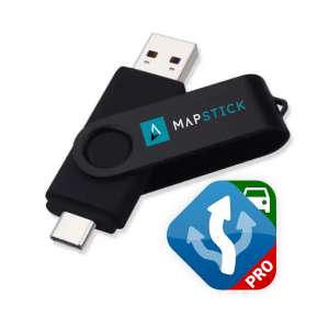 MapStick Car Maps Europe Dual USB Flash Drive for MapFactor Car Pro Android app