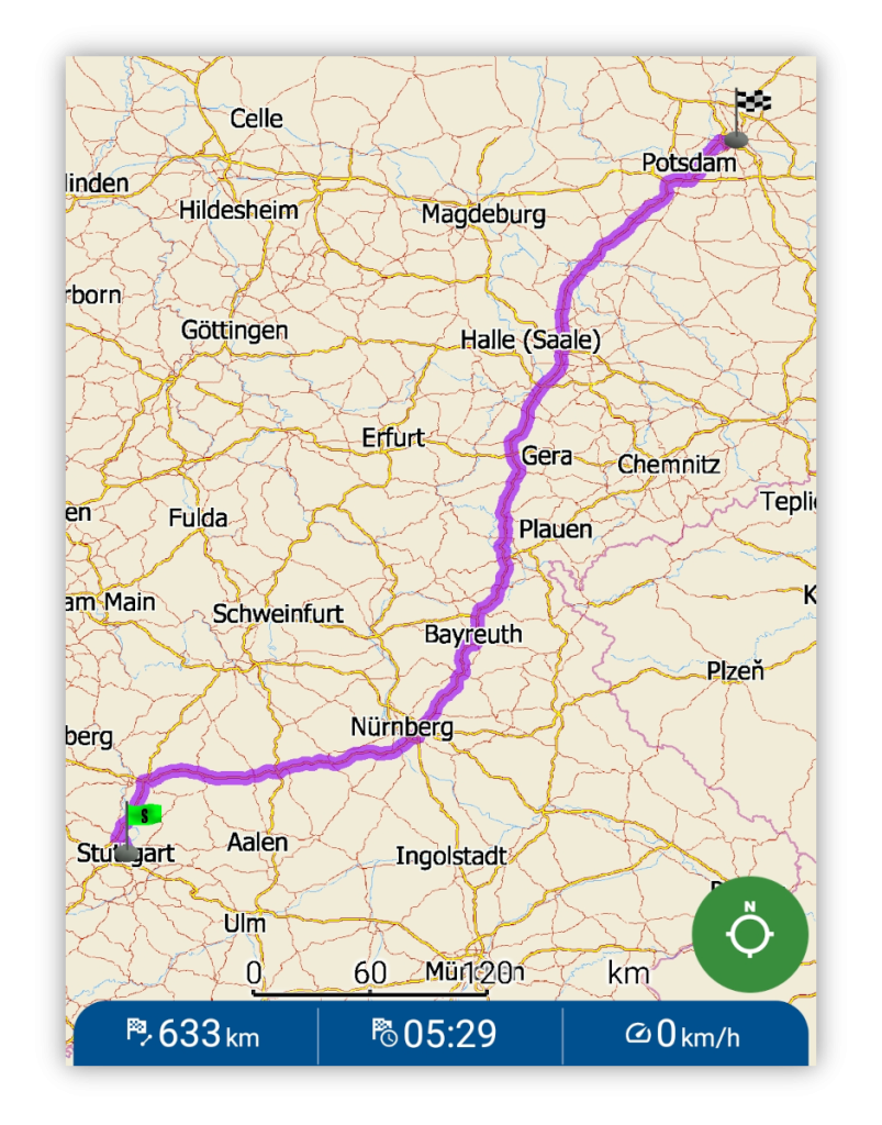 Plan and follow your route even without mobile data, using downloaded offline maps.